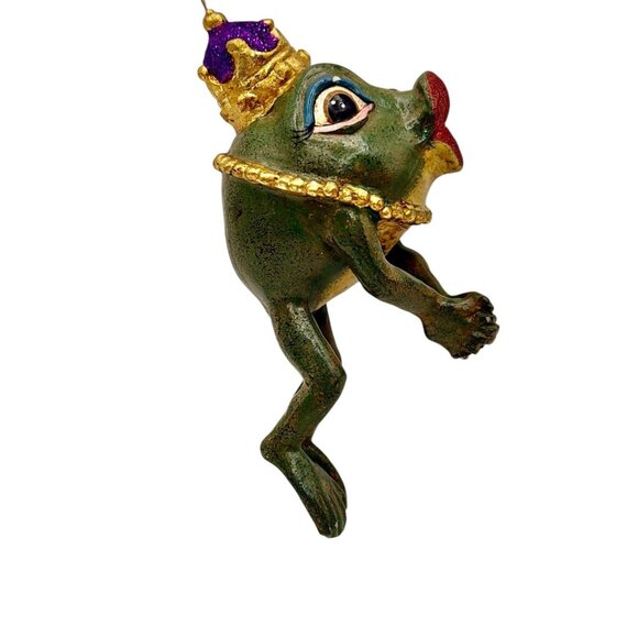 Katherine's Collection Kissing Frog Prince Queen Purple Crown Red Glitter Lips - Picture 3 of 4